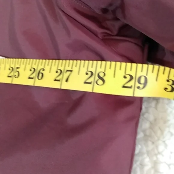 CAS Competitive Aquatic Supply Maroon Swim Parka w/ Hood Faux Fur Lined XL